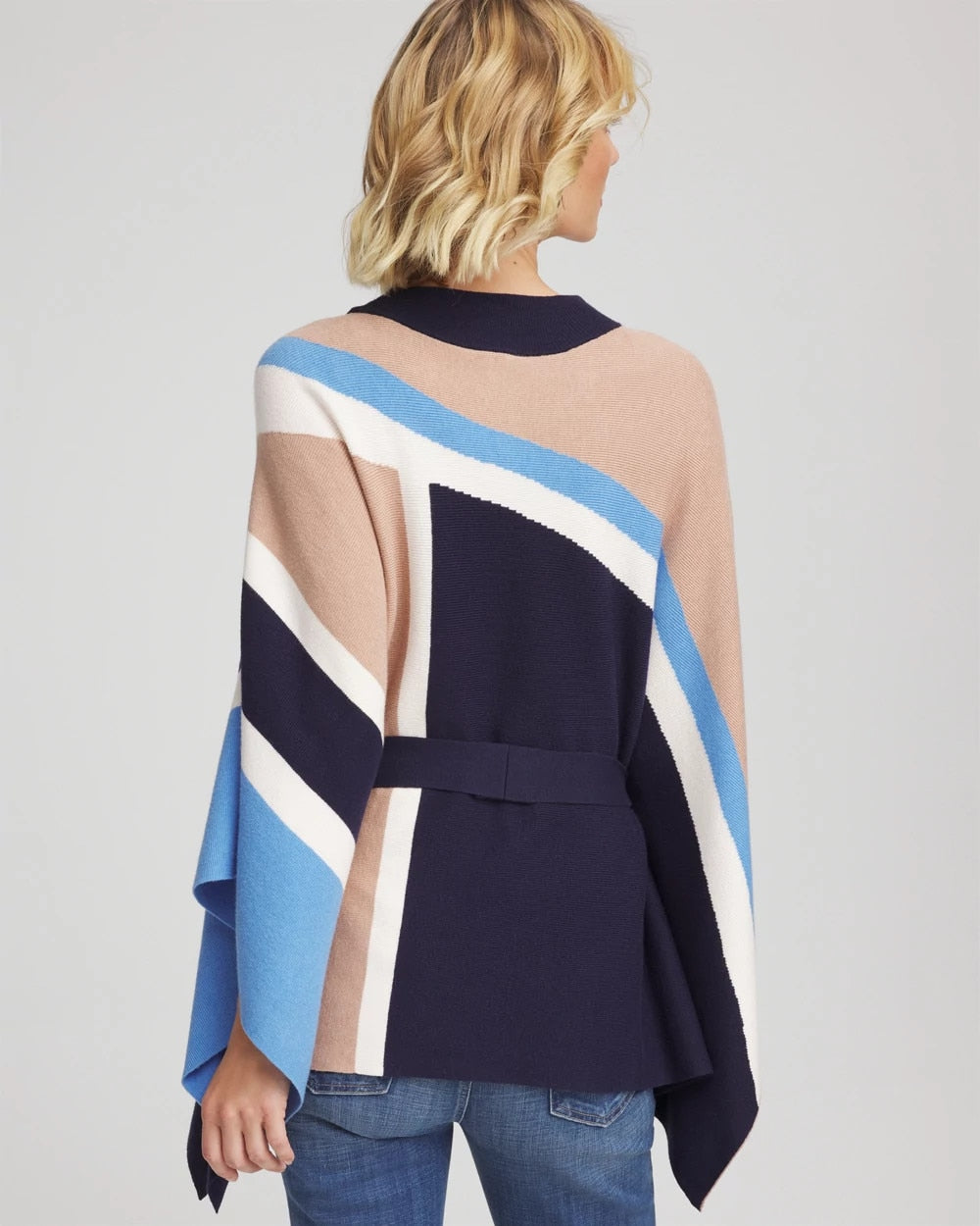 Chico's - Belted Colorblock Poncho