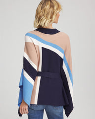 Chico's - Belted Colorblock Poncho