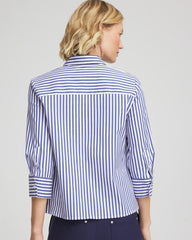Chico's - Stripe Mixing Poplin Shirt