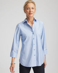 Chico's - No Iron™ Striped Jacquard Sateen Shirt