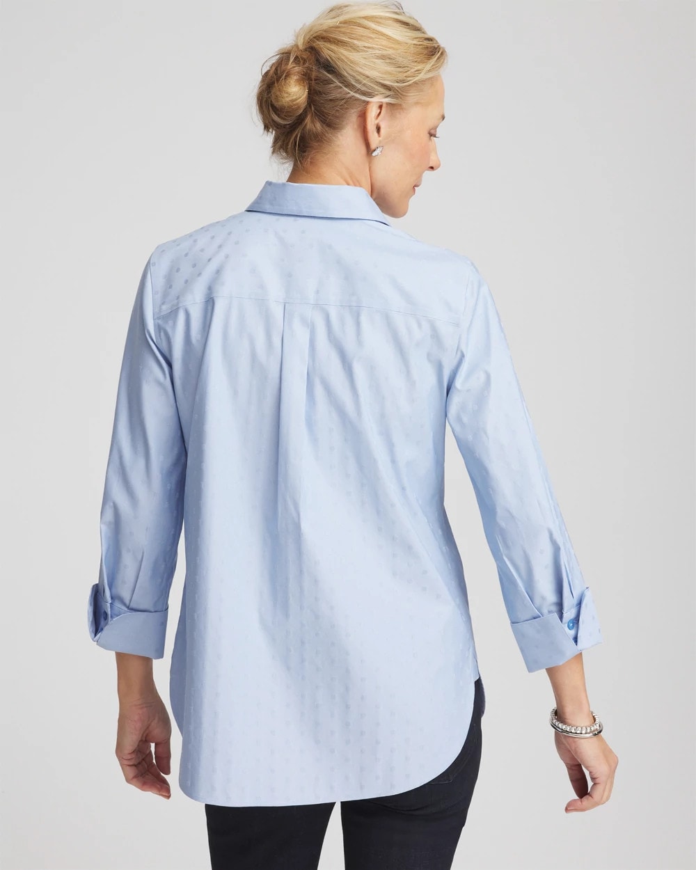 Chico's - No Iron™ Striped Jacquard Sateen Shirt