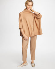 Chico's - Cowlneck Knit Fringe Poncho