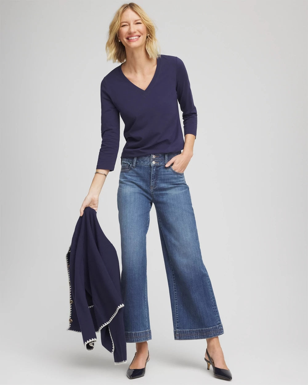 Chico's - 3/4 Sleeve Perfect Tee