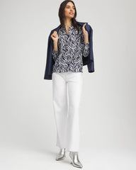 Chico's - Zebra Waves Crinkle Top