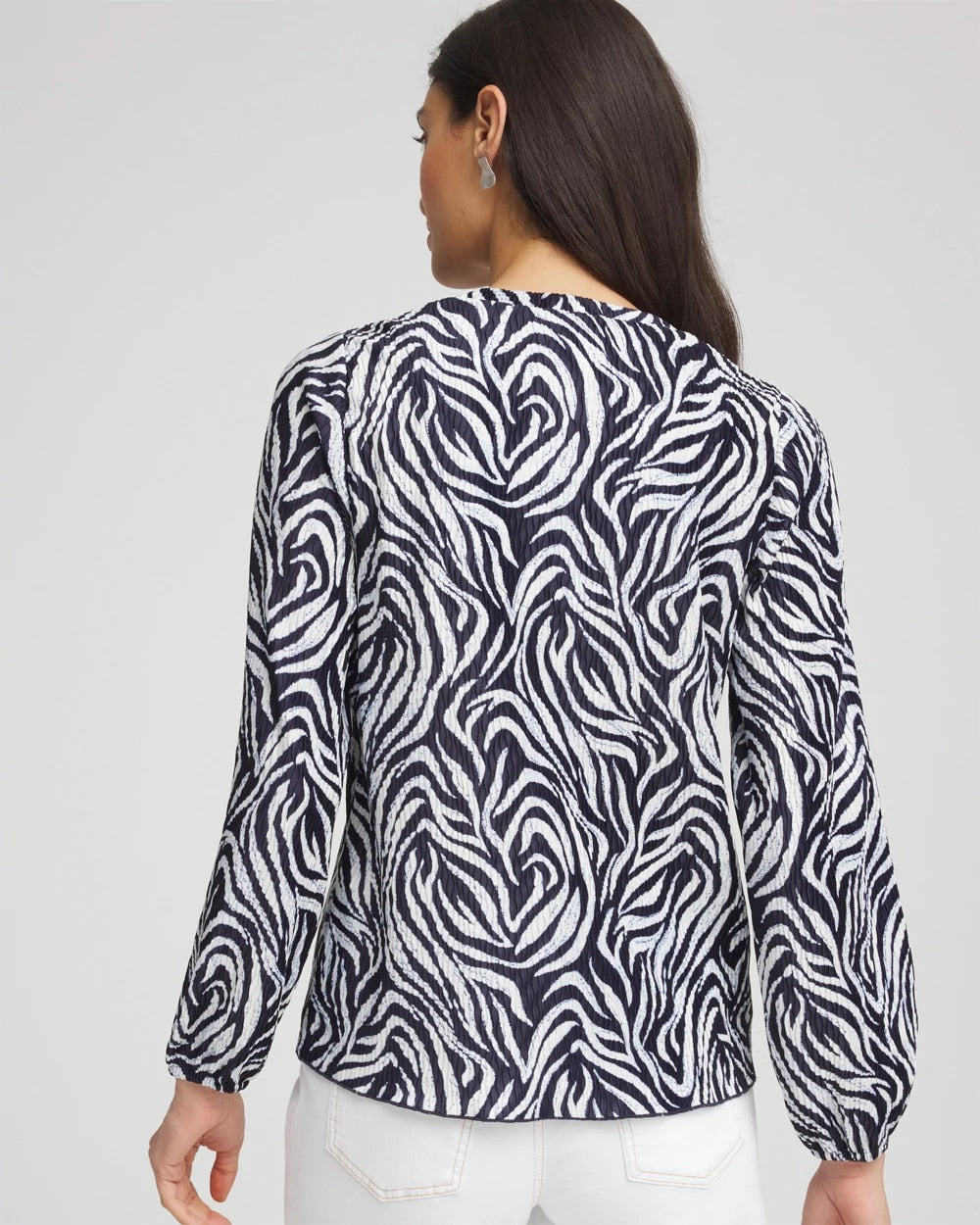Chico's - Zebra Waves Crinkle Top