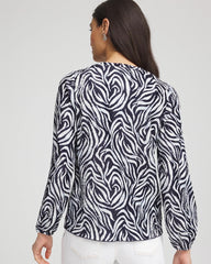 Chico's - Zebra Waves Crinkle Top