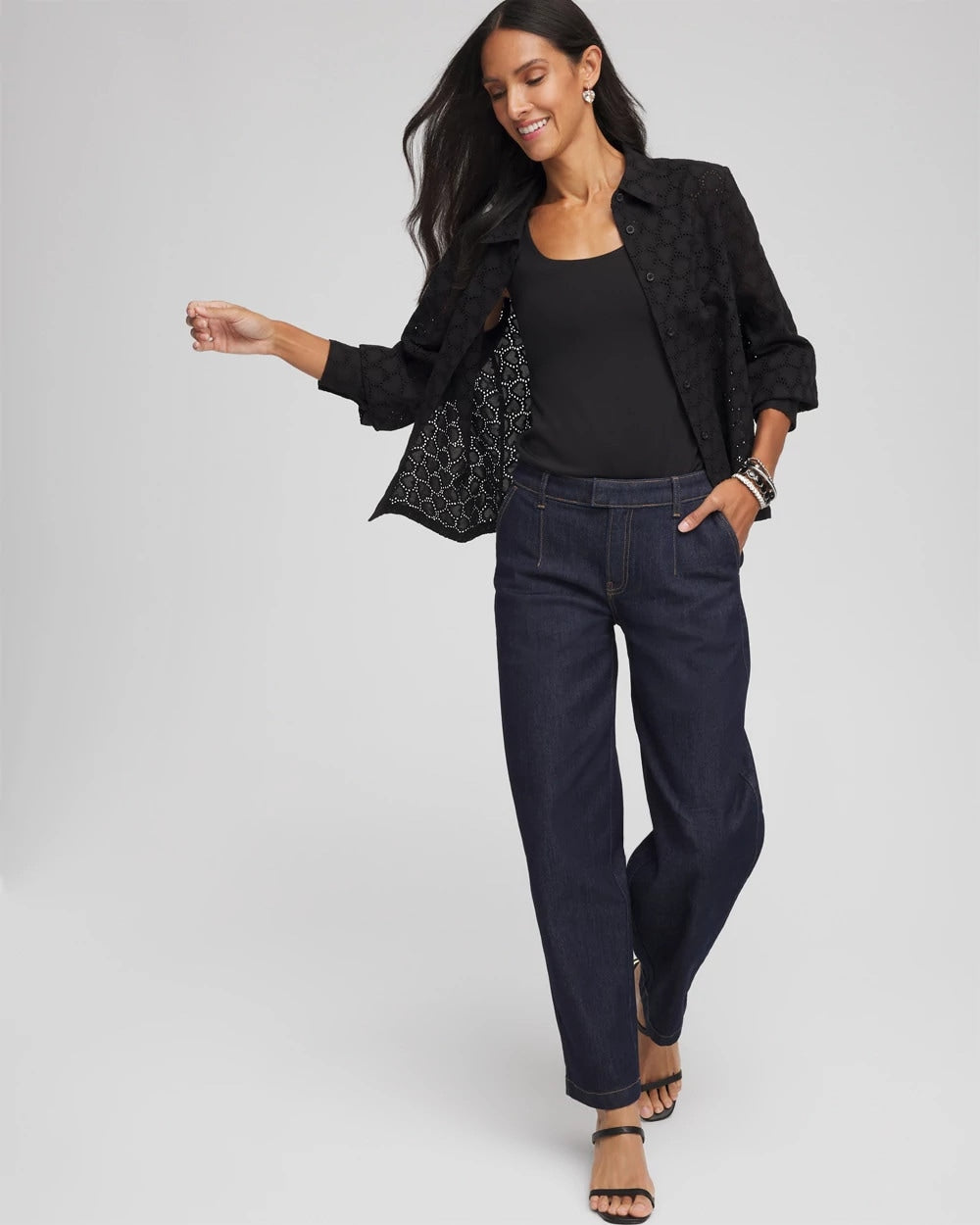 Chico's - Heart Eyelet Shirt