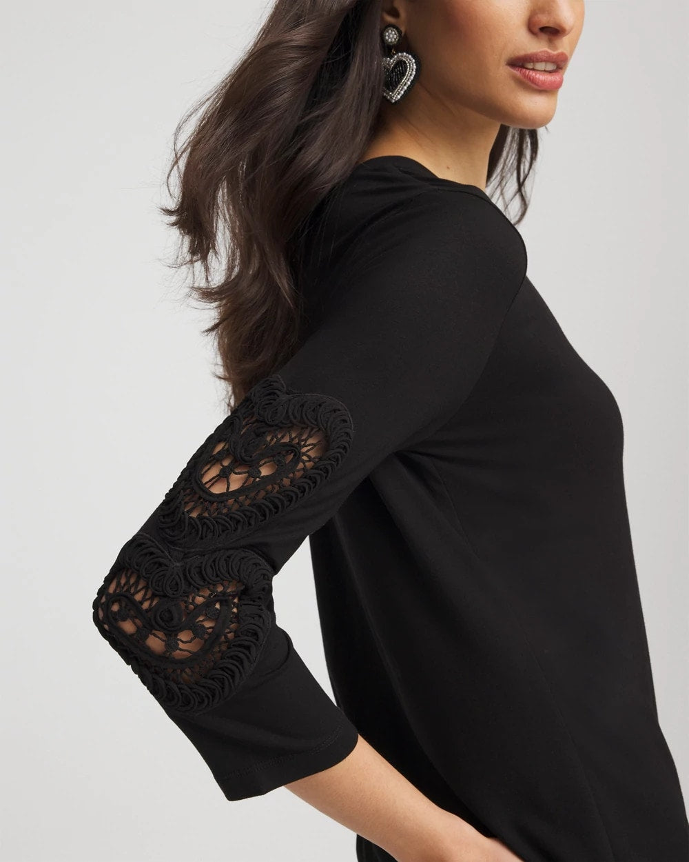 Chico's - Heart Sleeve Detail Tee