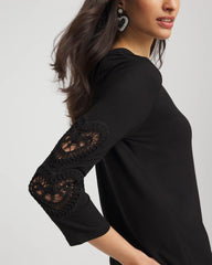Chico's - Heart Sleeve Detail Tee
