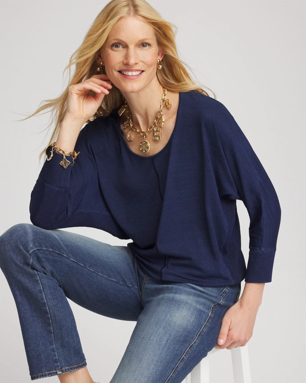 Chico's - Dolman Denim Tee