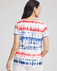 Chico's - Zenergy® Americana Tie-dye V-Neck Tee