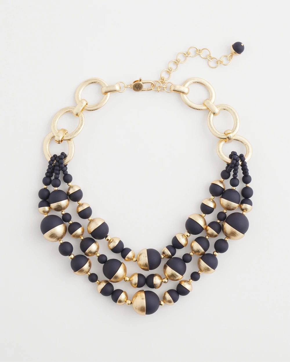 Chico's - Gold & Navy Bead Necklace