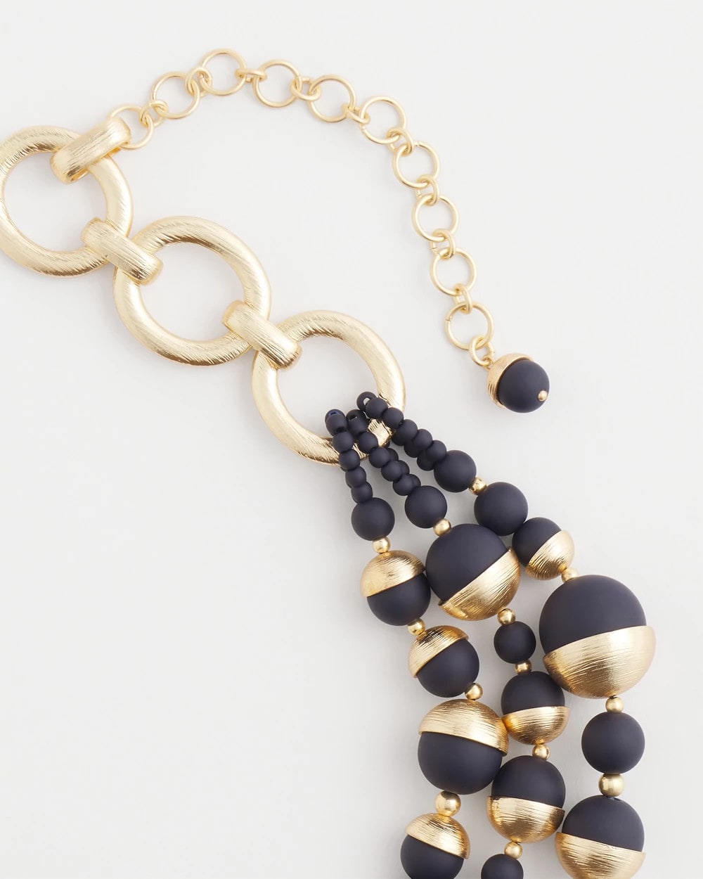 Chico's - Gold & Navy Bead Necklace