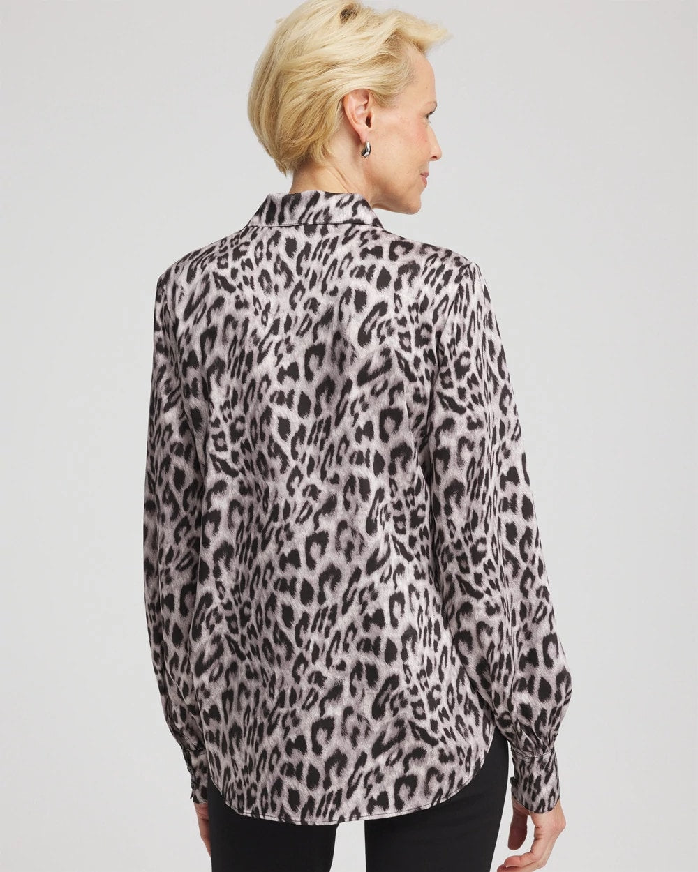 Chico's - Faux Silk Snowy Animal Shirt