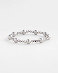 Chico's - Silver-tone Medium Bead Stretch Bracelet