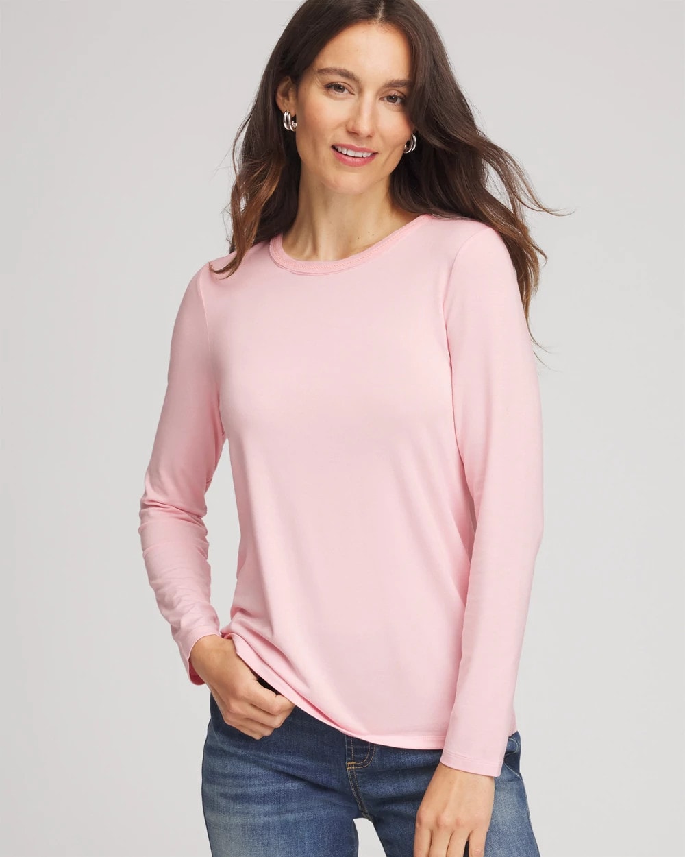 Chico's - Mesh-Trim Touch of Cool™ Layering Tee