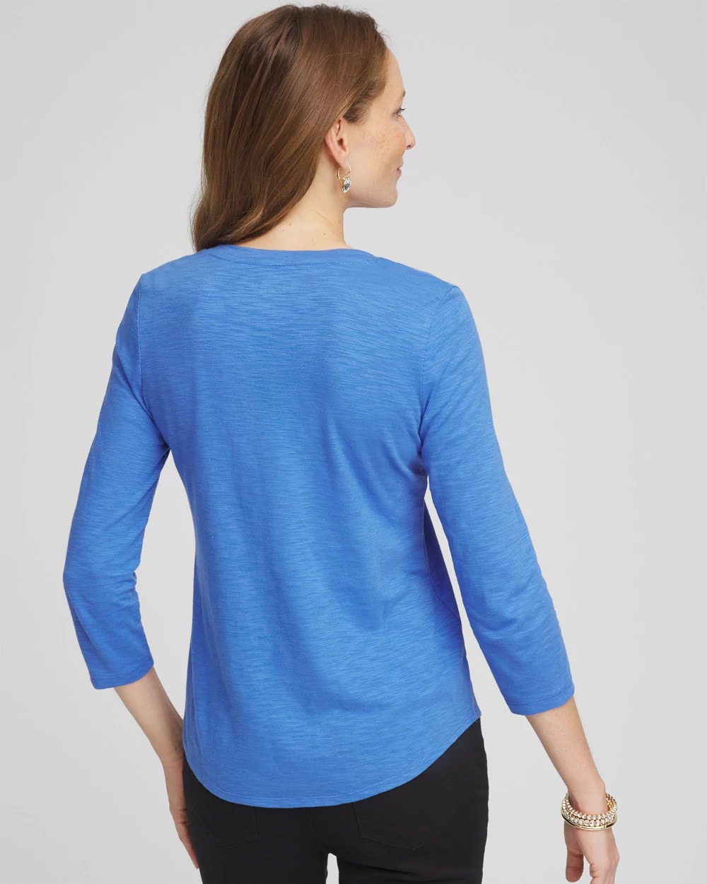 Chico's - Slub 3/4 Sleeve Tee