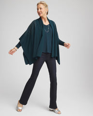 Chico's - Embellished Shawl Collar Ruana