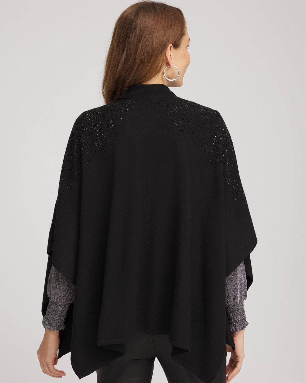 Chico's - Embellished Shawl Collar Ruana