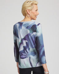 Chico's - Pima Button Sleeve Tee