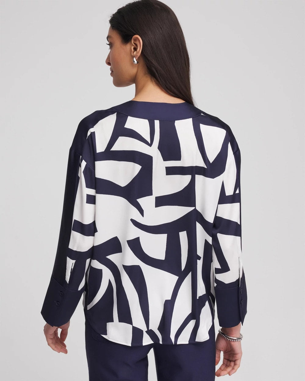 Chico's - Satin Geo Print Blouse