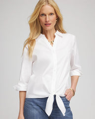 Chico's - Poplin Tie-Front Top