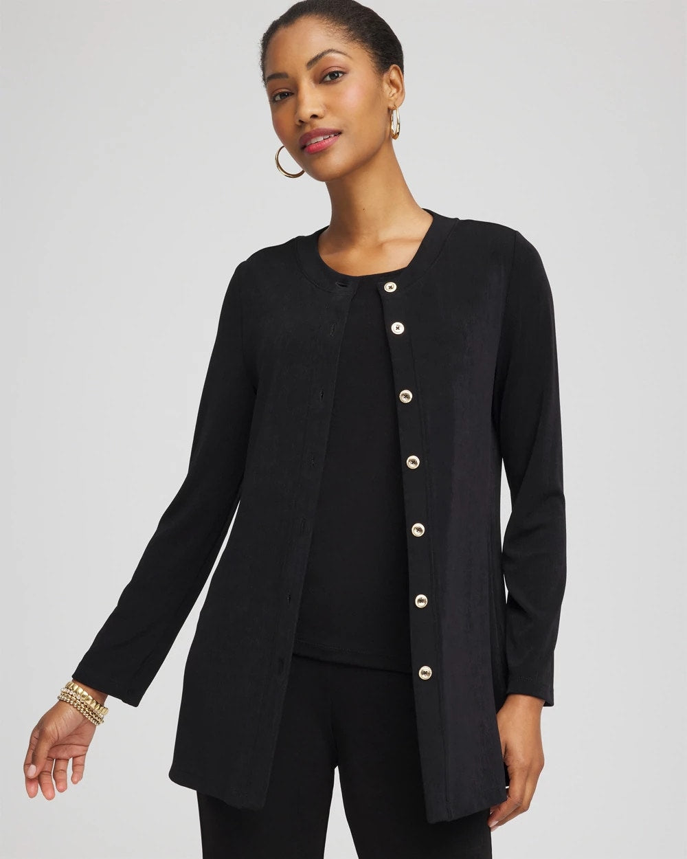 Chico's - Travelers™ Collection Scoopneck Shirt Jacket