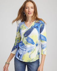 Chico's - Slub 3/4 Sleeve Tee