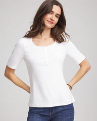 Chico's - Pima Cotton Henley Tee