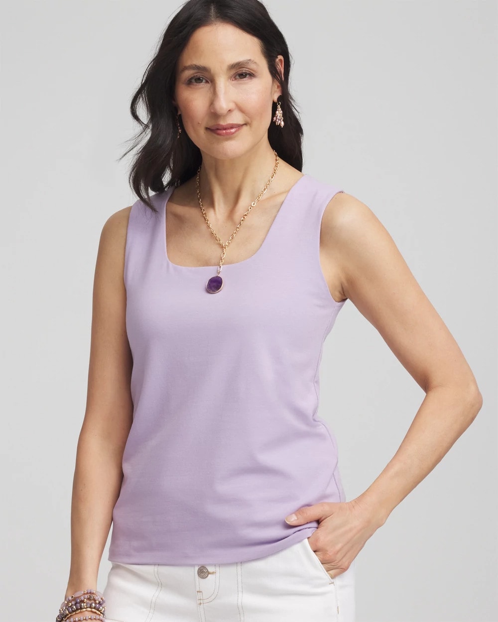 Chico's - Contour Cotton™ Square Neck Tank