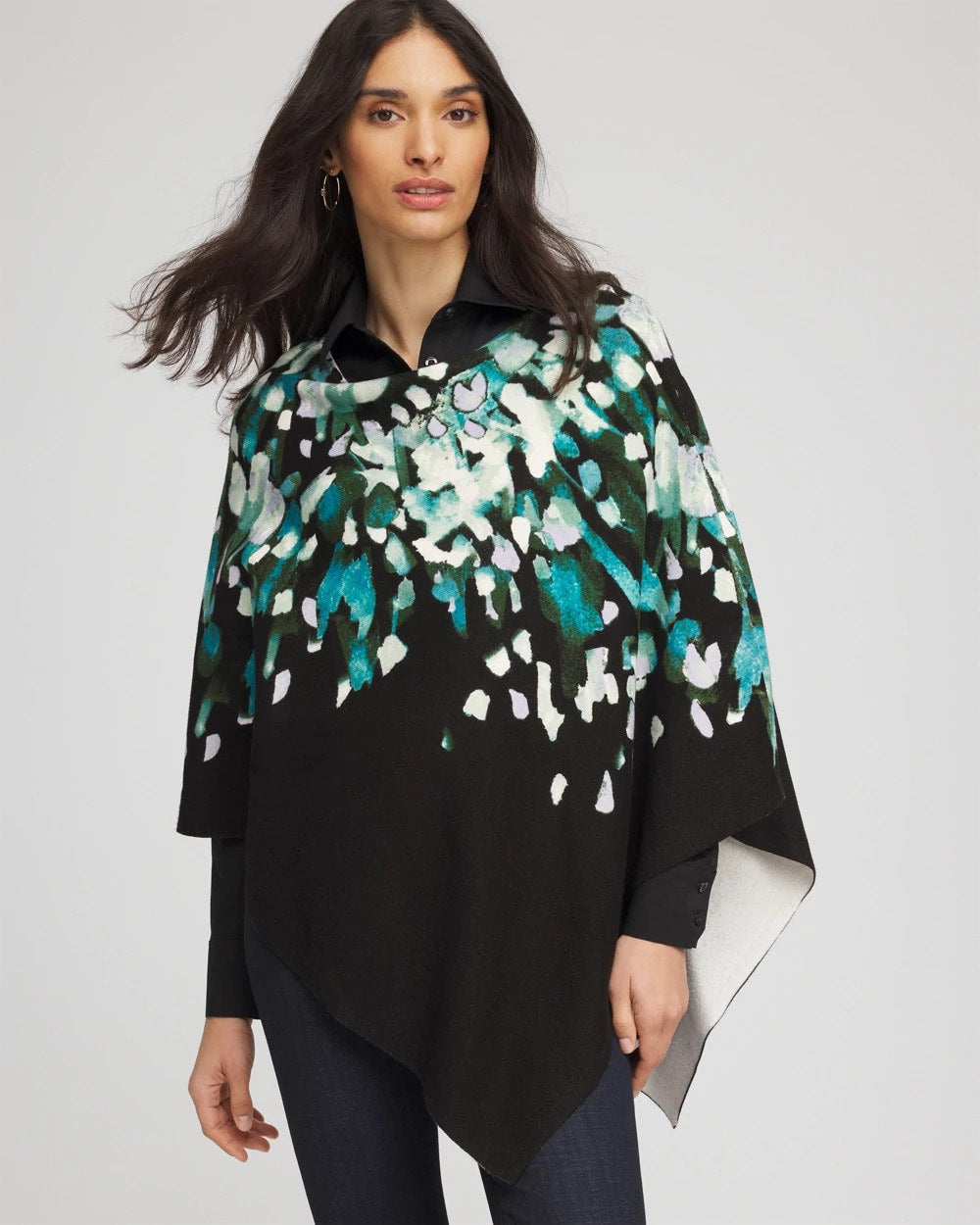 Chico's - Convertible Knit Boatneck Poncho