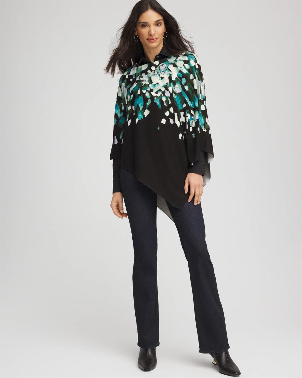 Chico's - Convertible Knit Boatneck Poncho