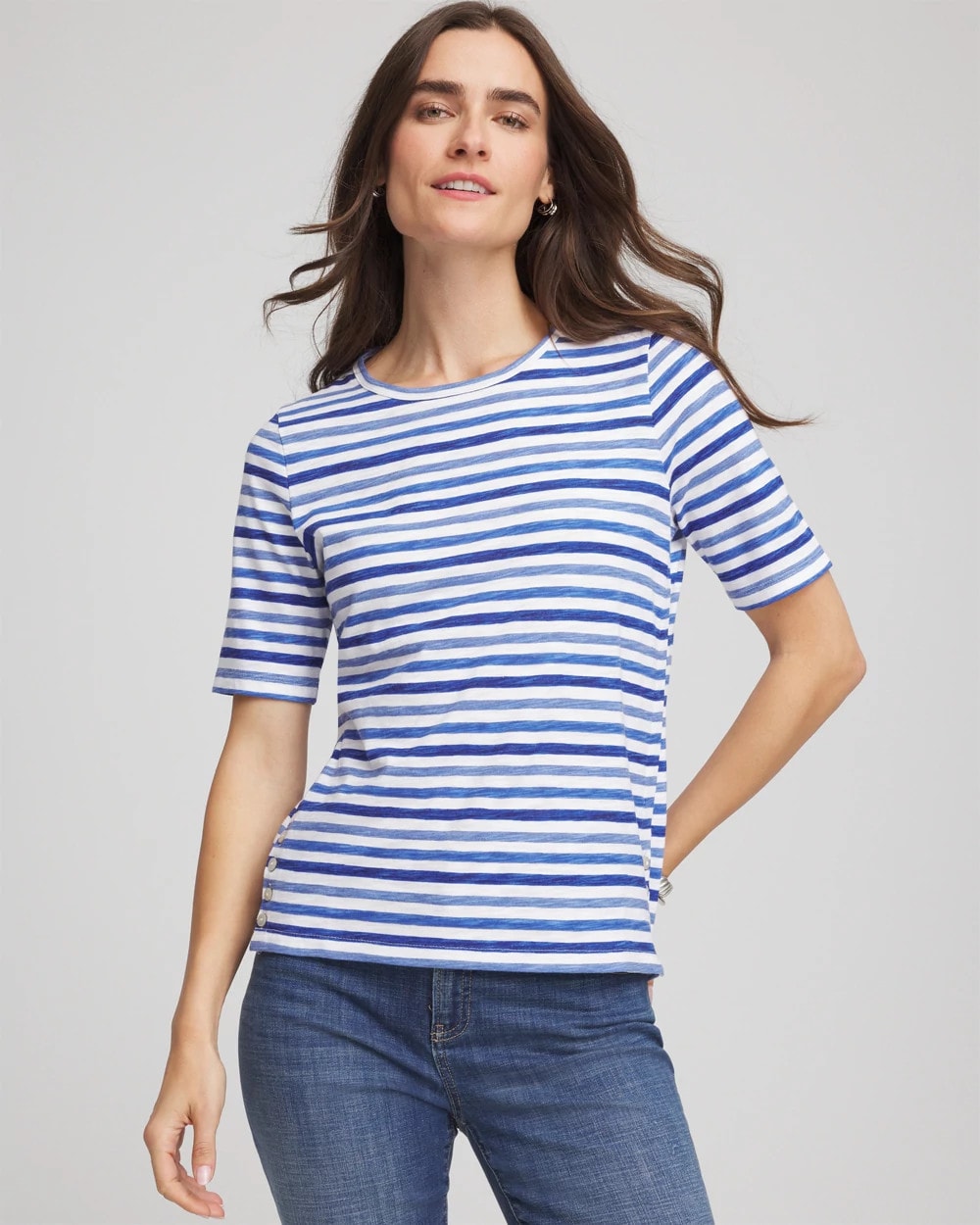 Chico's - Slub Short Sleeve Tee