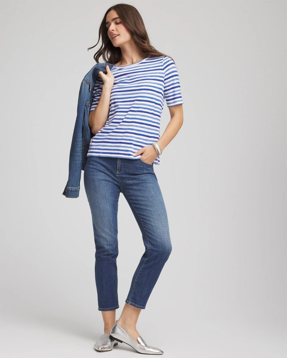 Chico's - Slub Short Sleeve Tee