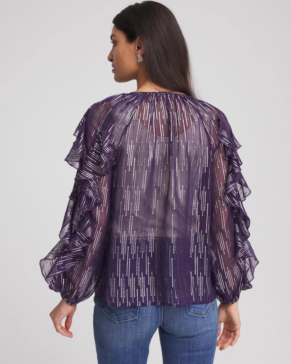 Chico's - Georgette Ruffle Sleeve Blouse