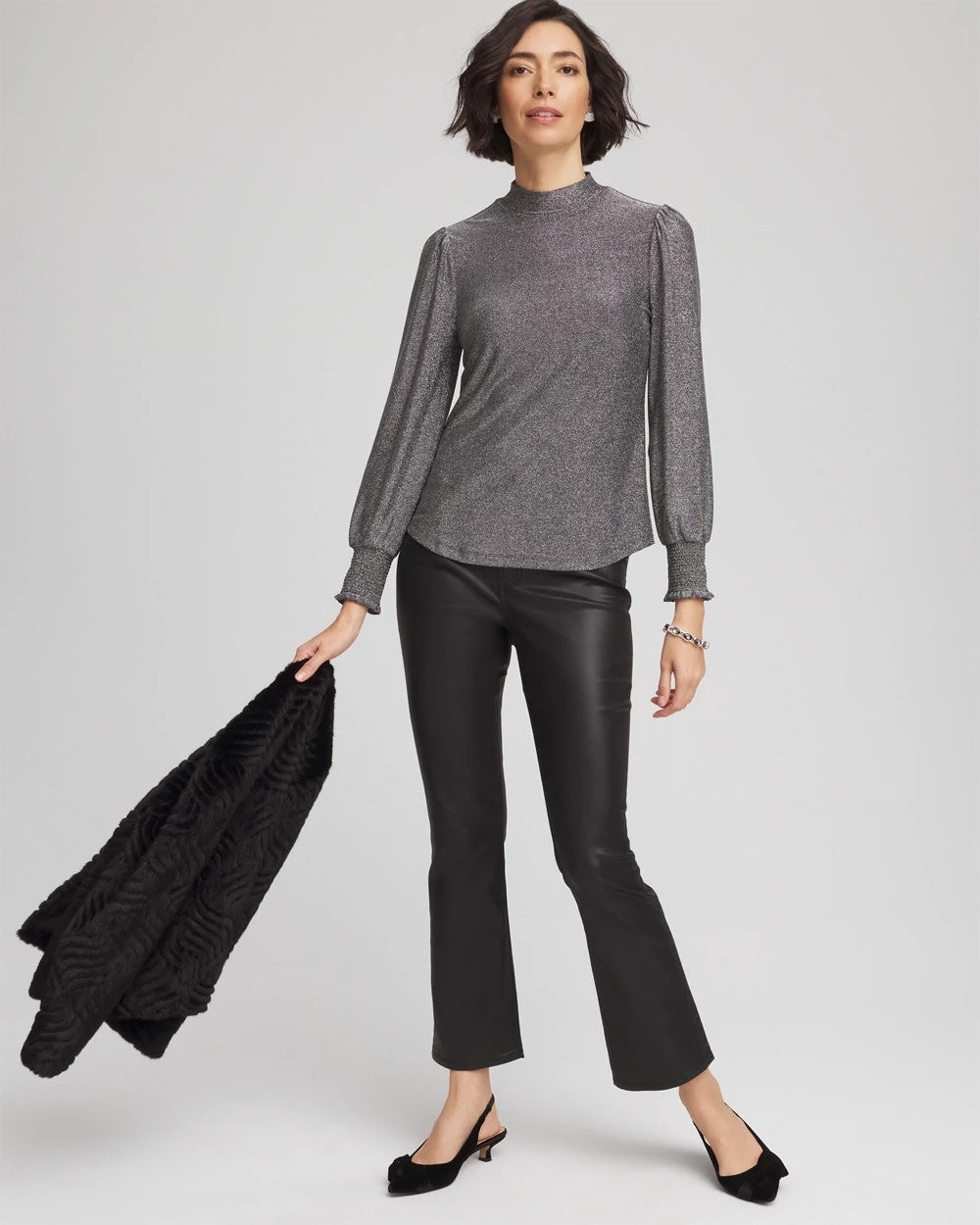 Chico's - Sparkle Smocked Top