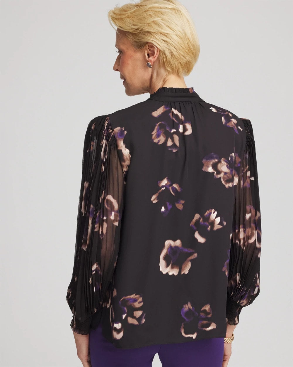 Chico's - Fjord Flora Opaque Crepe Blouse