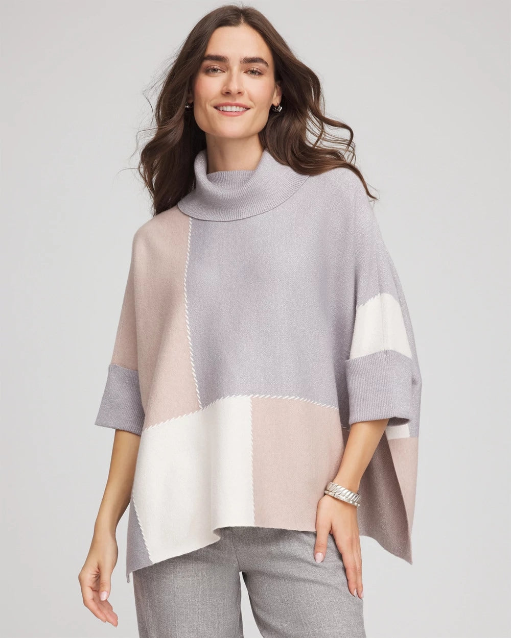 Chico's - Quilted Chic Cowlneck Poncho