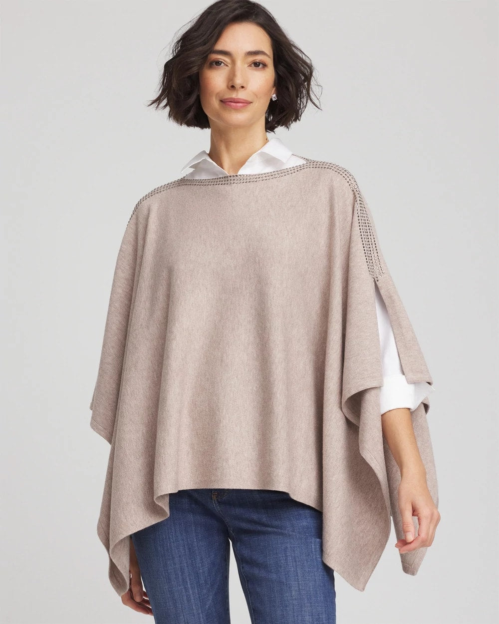 Chico's - Rhinestone Embellished Poncho