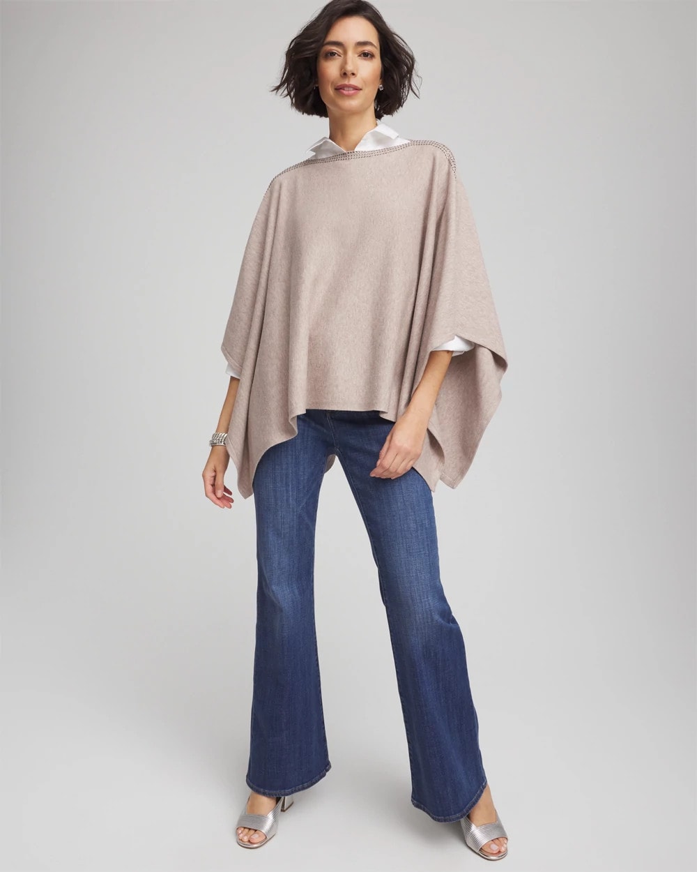 Chico's - Rhinestone Embellished Poncho