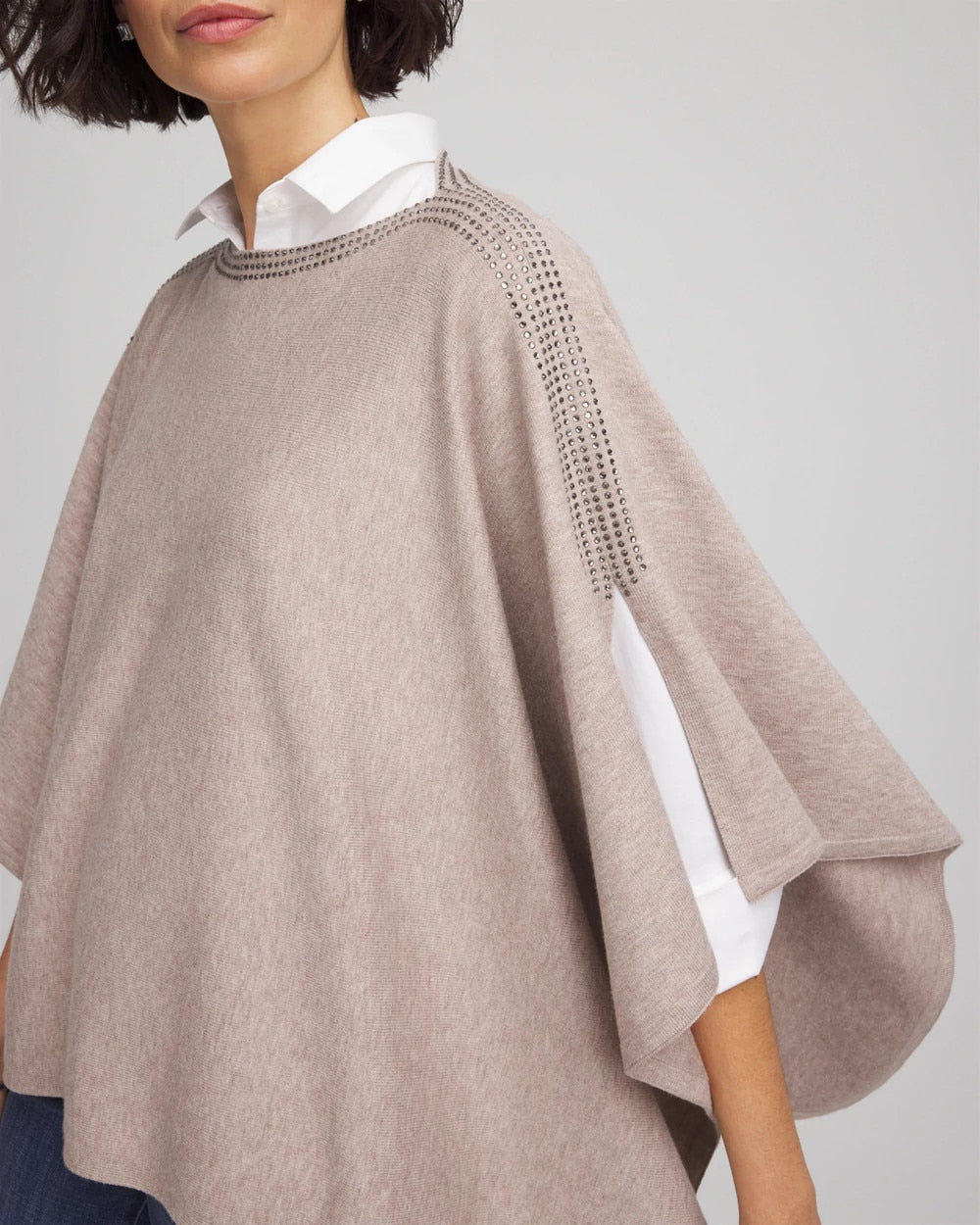 Chico's - Rhinestone Embellished Poncho