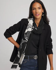Chico's - Floral Woven Oblong Scarf