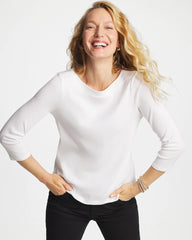 Chico's - Pima 3/4 Sleeve Tee