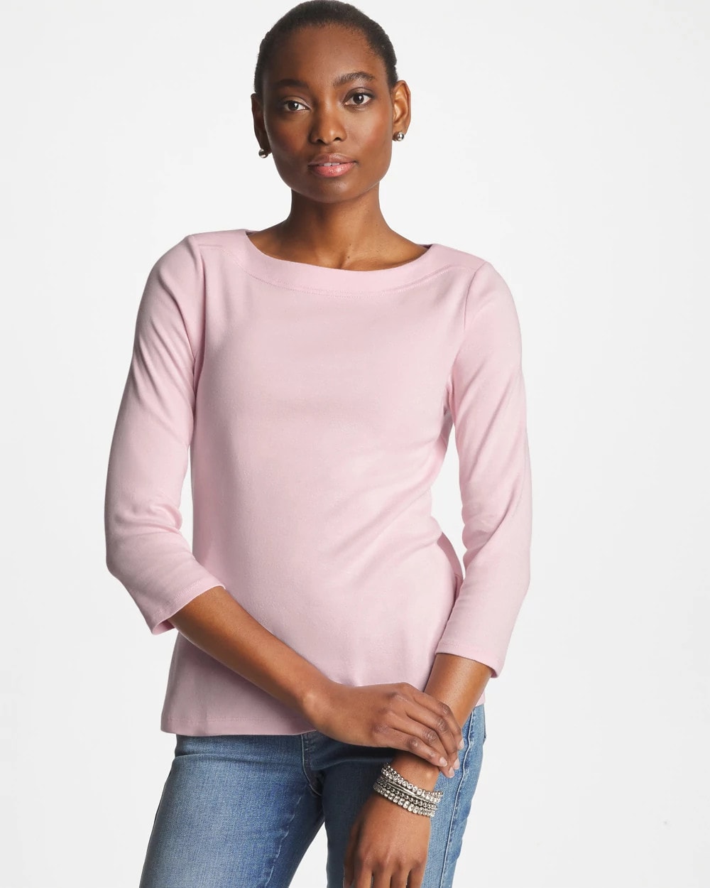Chico's - Pima 3/4 Sleeve Tee