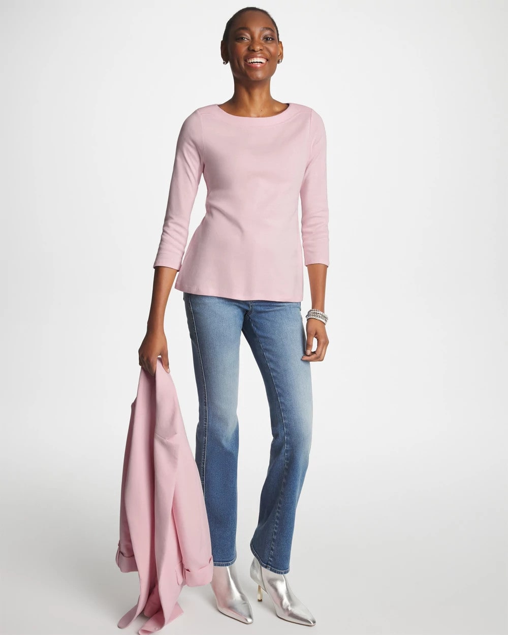Chico's - Pima 3/4 Sleeve Tee