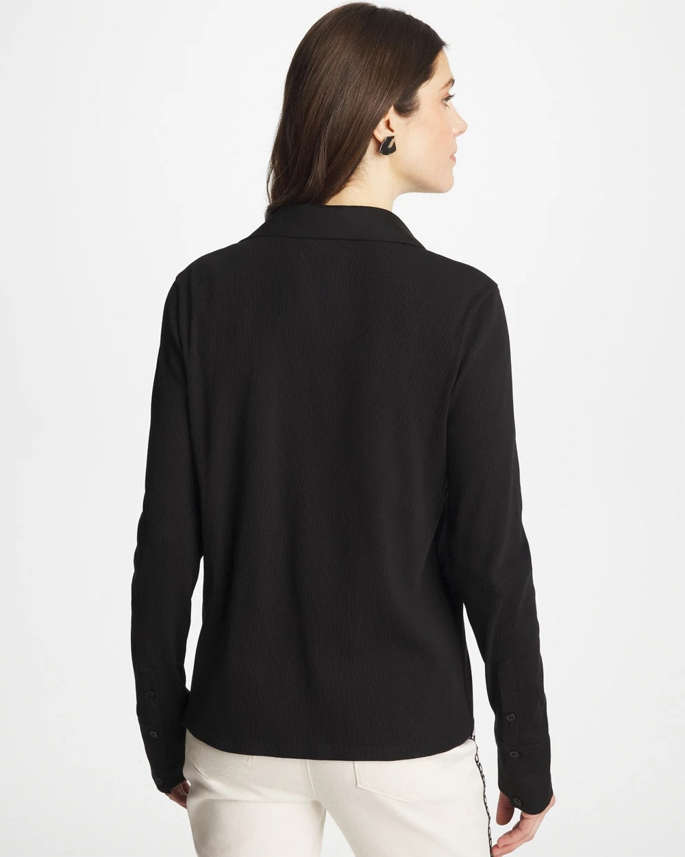 Chico's - Collared Rib Mix Henley