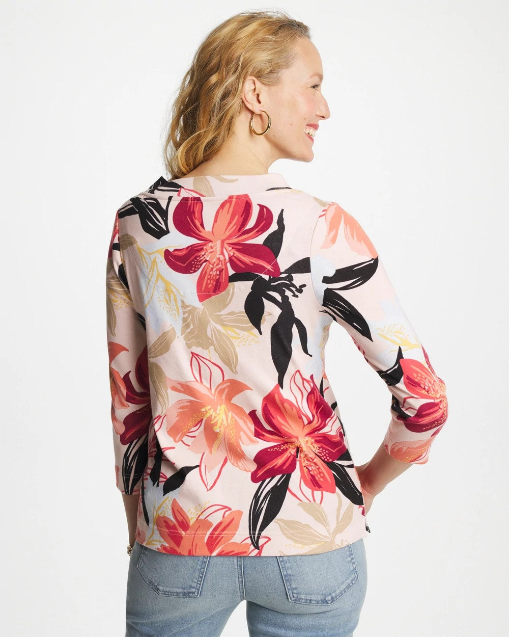 Chico's - Pima Cotton 3/4 Sleeve Tee