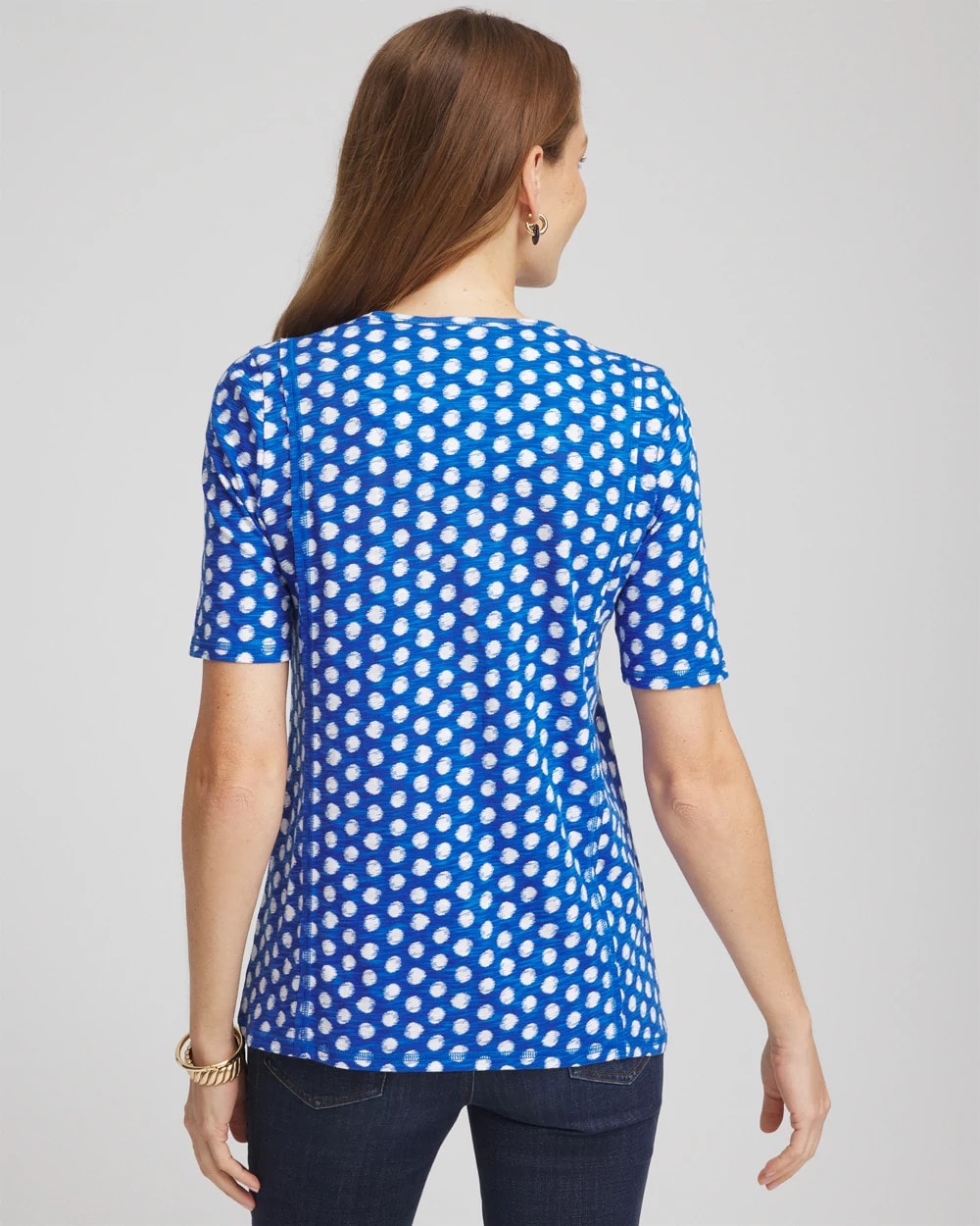 Chico's - Printed Slub Short Sleeve Tee
