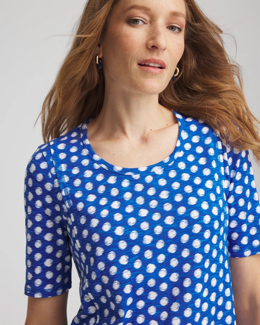 Chico's - Printed Slub Short Sleeve Tee