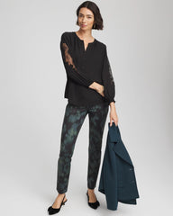 Chico's - Crepe Banded Collar Blouse